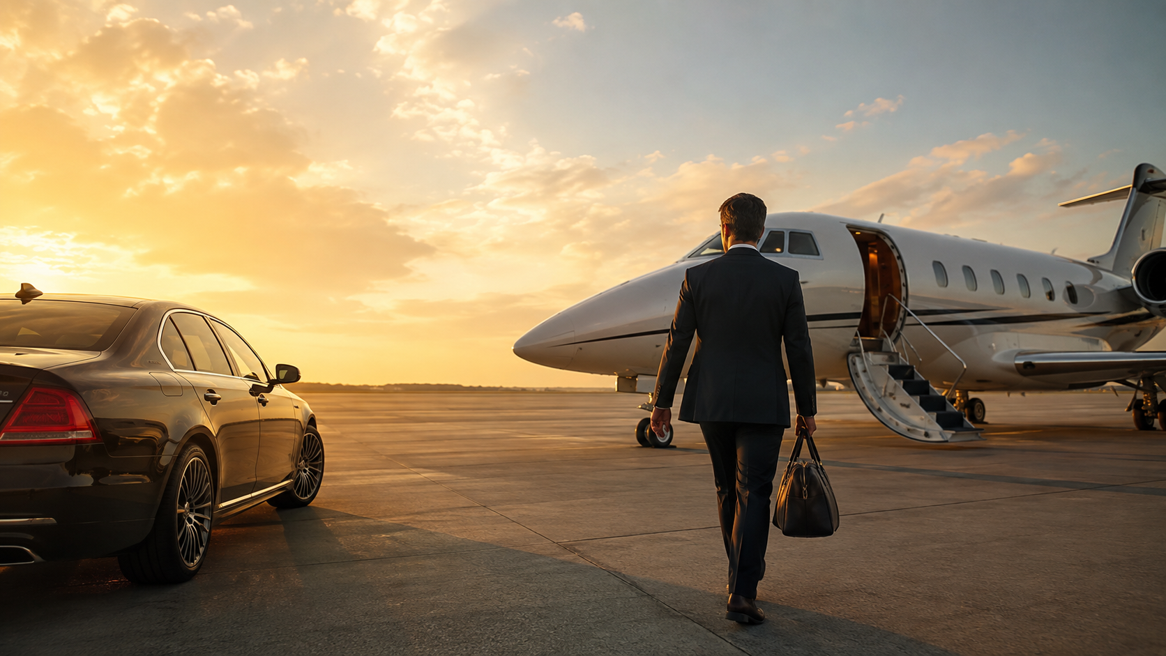 Executive travel met privéjet en chauffeur